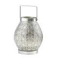 Silver Lace Design Candle Lamp